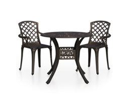 Bistro Set, Bistro Sets Vidaxl Marrom Alumínio (n/a)