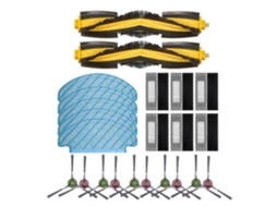 Conjunto de 23 peças para aspirador robô Deebot Ozmo T8 T9 N8 Pro: saco de pó, filtro, pano de limpeza descartável e acessórios.
