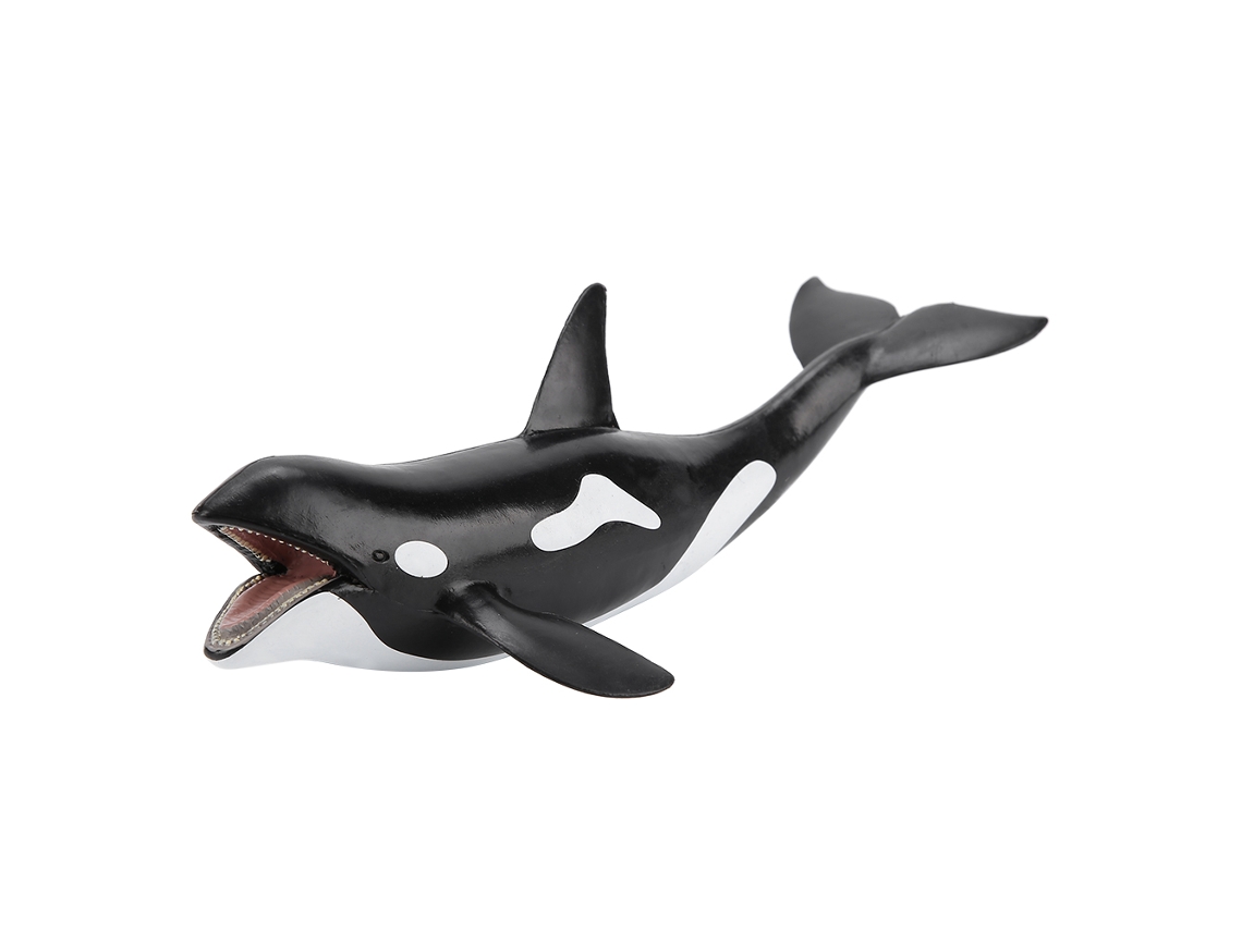 Primerox figurina de Baleia Orca Miniatura Decorativa Simulada Coleção Brinquedo Home Decor