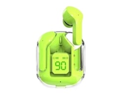 Fones De Ouvido Bluetooth Sem Fio Tws Com Som Estéreo, Visor Digital Led, Design Transparente, Redução De Ruído. Ly Ebike