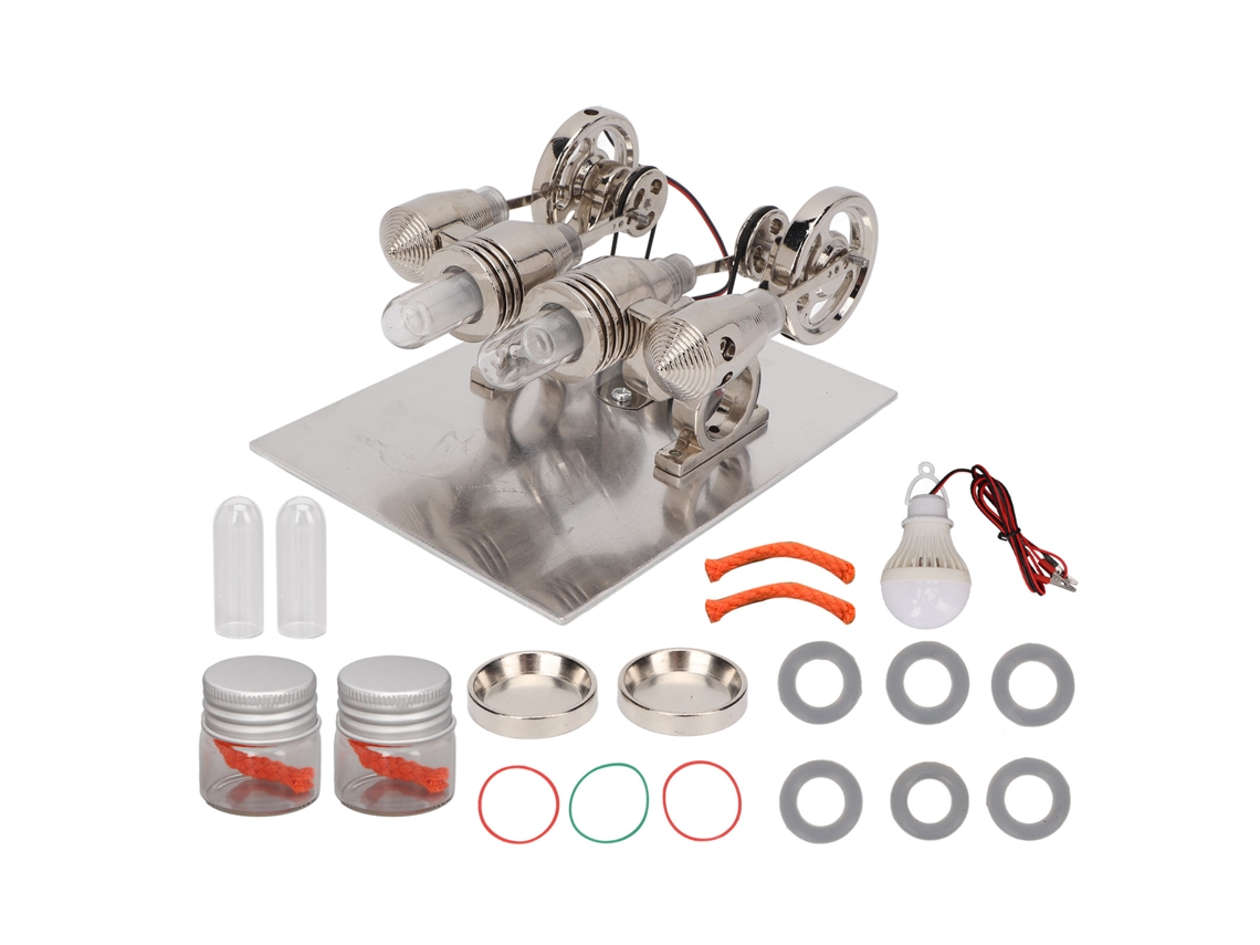 Kit Motor Stirling 4 Cilindros Fácil de Montar