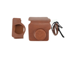 Funda Protectora Para Cámara Instantánea Mini De Pu Con Correa Ajustable Para Fujifilm Wide300 Marrón