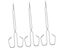 Conjunto De 3 Pinças Ferro Para Madeira Resistentes A Altas Temperaturas Da Popetpop, Acessório Prático Para Casa E
