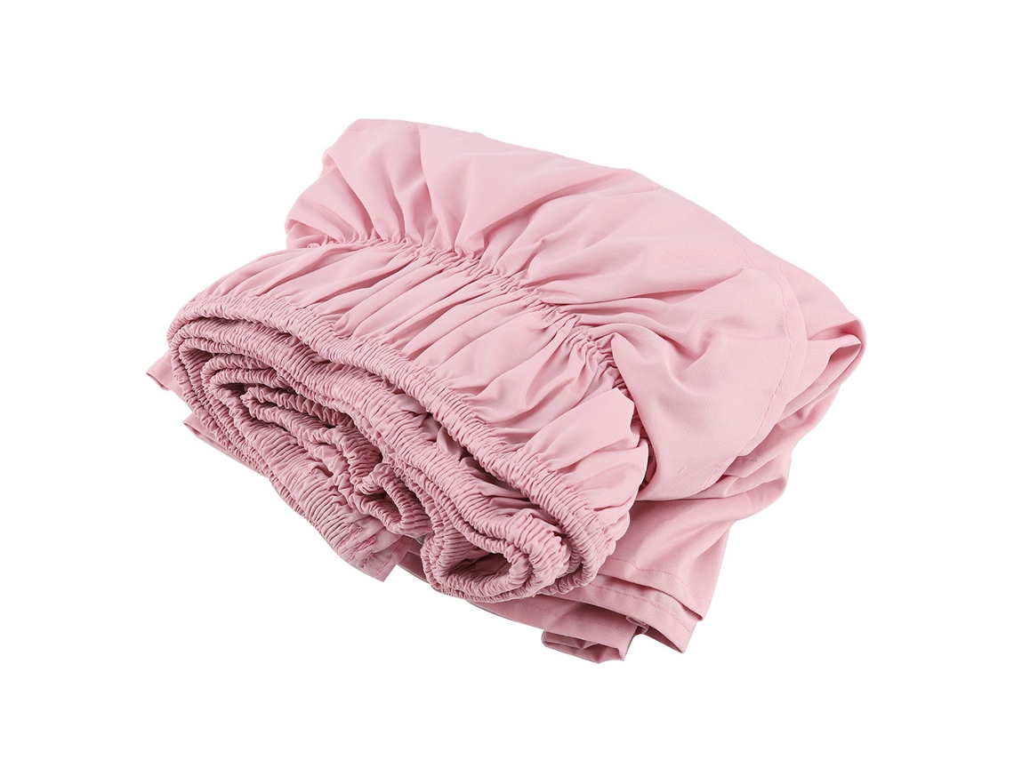 Saia De Cama Rosa Com Pregas Elásticas E Design De Babado Eoocoo