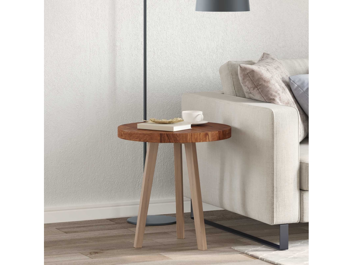Vidaxl Tampo De Mesa Marrom Claro Ø 50 X 4 Cm
