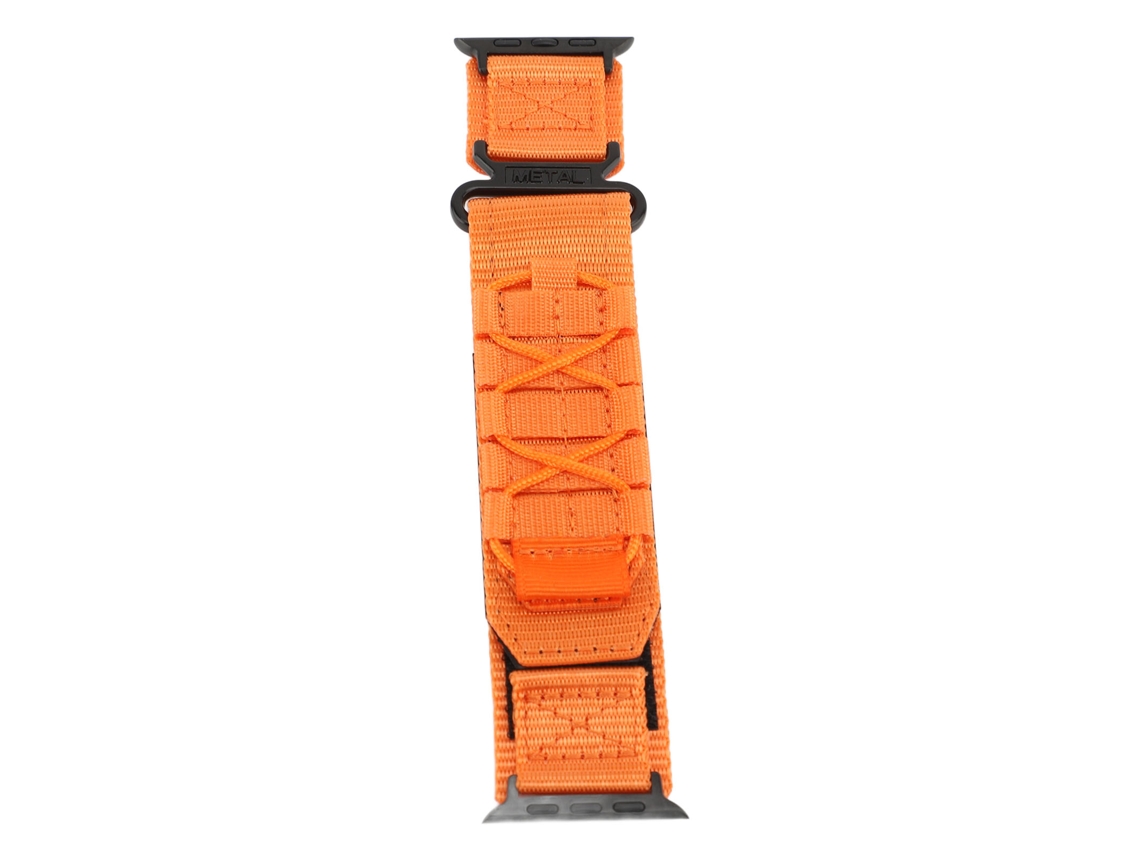 Cinta De Relógio Nylon Velcro Para Série 10 Esportes 42 49mm Laranja