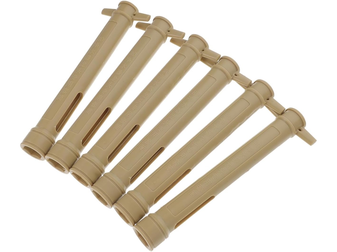 Conjunto De 6 Ferramentas Instalação Torneiras, Em Plástico Cáqui.