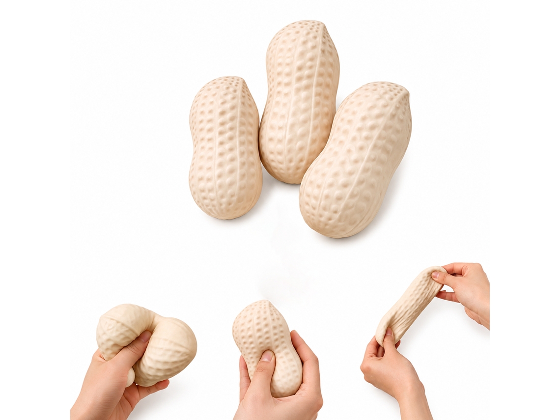Kit Laxiscreed com 3 brinquedos antiestresse Amendoim para o Natal e Halloween