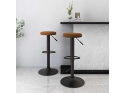 Vidaxl Bancos De Bar 2 Pcs Veludo Castanho