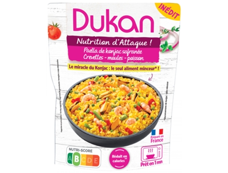 DUKAN Paella de Konjac Al Azafrán Con Gambas Y Mejillones 240 G