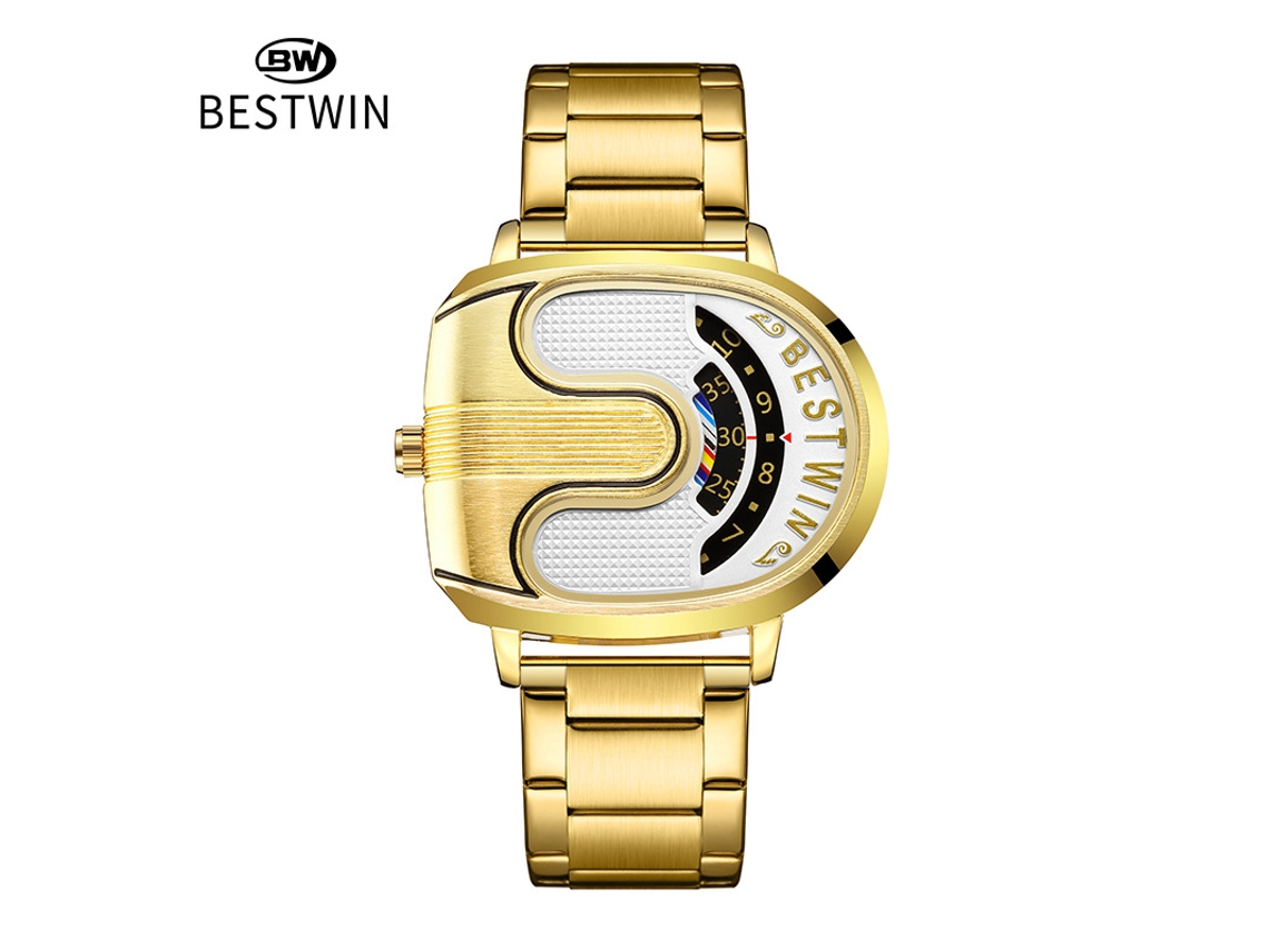 Relógio Masculino MDUG (dourado e Branco)