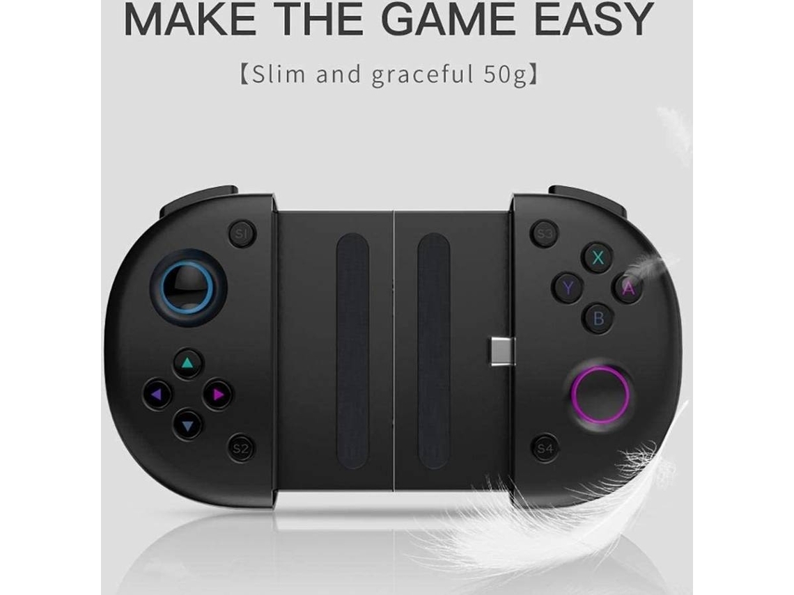 YIZHOOD Wireless Game Controller Telescopic Game Controller para Android Tablet Pc Tv Boxpreto YIZHOOD