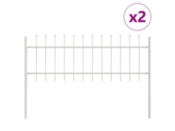 Conjunto 2 Painel De Jardim Vidaxl Branco Aço Revestido A Pó (3,4 X 0,6 M)