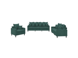 Sofa Set, Sofa Sets Vidaxl Verde Veludo (n/a)