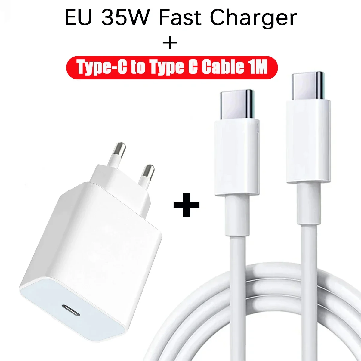 Carregador Rápido Pd de 35 W com Cabo de Carregamento Rápido de 1 M para Celulares da Série Series AQUAFORGE