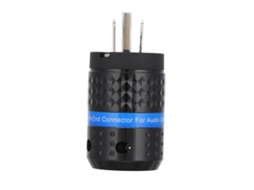 Conector de alimentação Monosaudio M102R cobre puro banhado a ródio, plugue americano CHABERLU