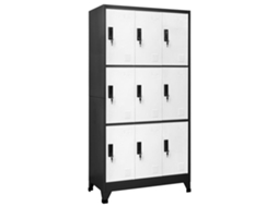 Vidaxl Cacifo Aço 90x45x180 Cm Antracite E Branco
