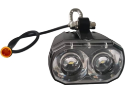 Farol De Led Para Bicicleta Elétrica Com Conector Macho 3 Pinos À