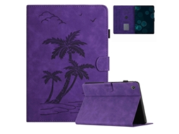 Capa de couro inteligente Webake para tablet com design de coqueiro