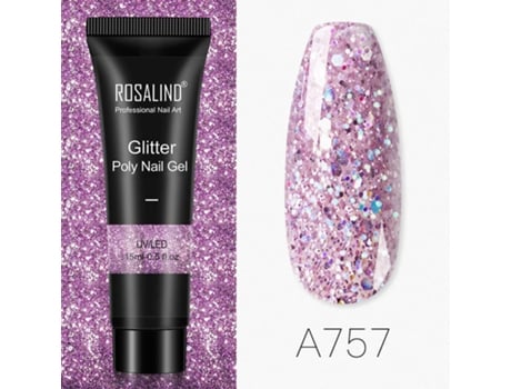 15ml Poly Gel Para Unhas Glitter Extensões Soak Off Lâmpada Led Uv Esmalte De Gel Semipermanente Rosalind