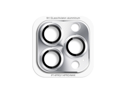 A Película Metálica Para Lentes É Adequada Paracapa Protetora Prateada Com Padrão De Cd Para Iphone 17 Pro Max