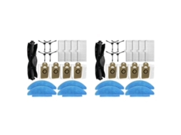Conjunto Com 2 Peças De Reposição Para Medion X20 Sw+ Md 11415: Escova Lateral Principal, Filtro Hepa, Pano De Limpeza E Sacos De Pó._glo