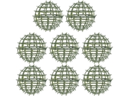 Kit de 8 Suportes de Plástico Inoomp para Arranjos Florais, Leves e em Formato de Bola, na Cor Verde,s Às Intempéries, CHABERLU