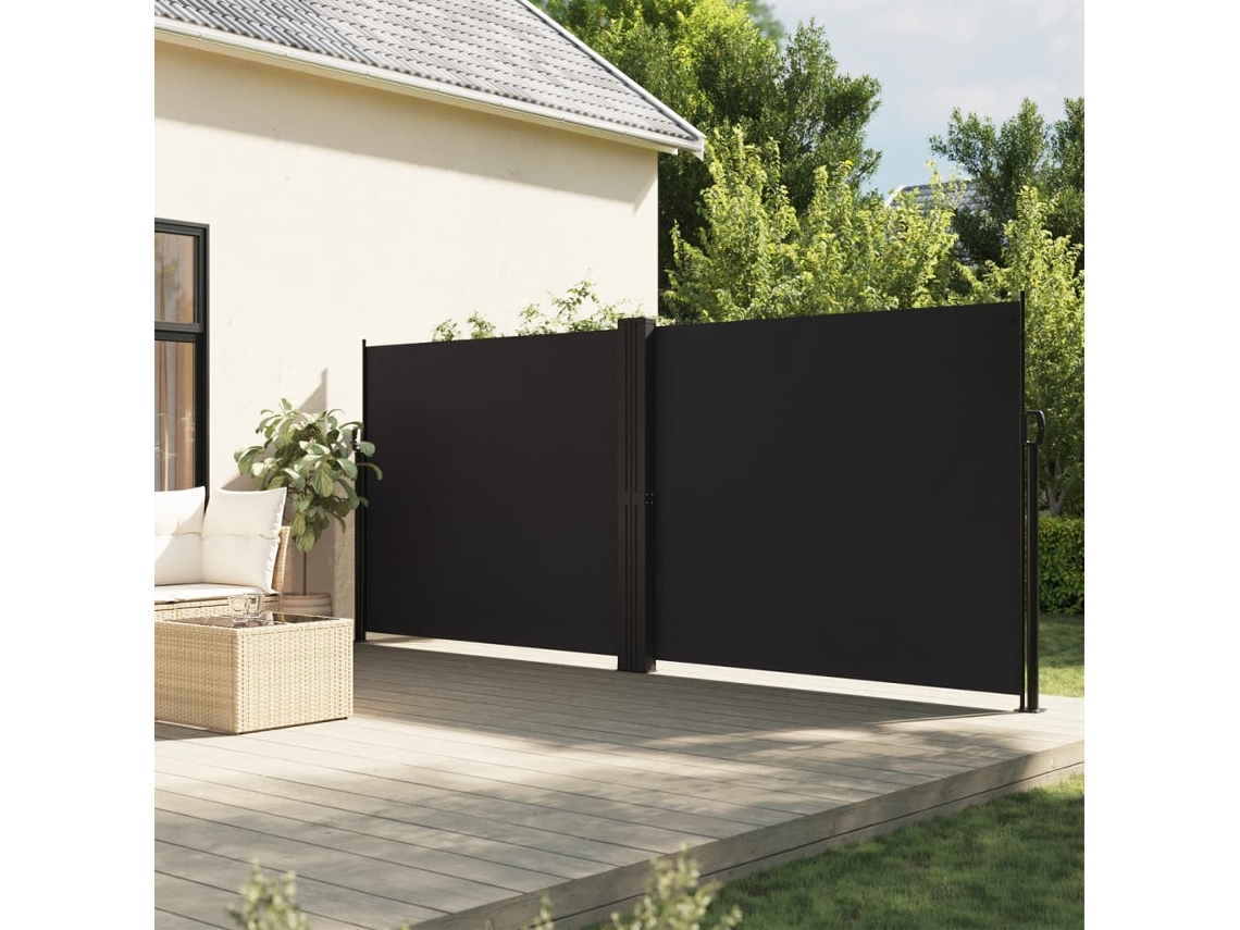 Vidaxl Toldo Lateral Retrátil 160x1000 Cm Preto