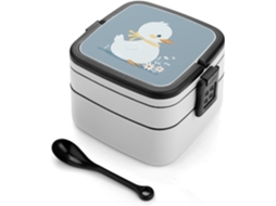 Lancheira Bento Little White Duck, Empilhável, Com Tampas, Térmica, À Prova De Vazamentos, Com 2 Compartimentos