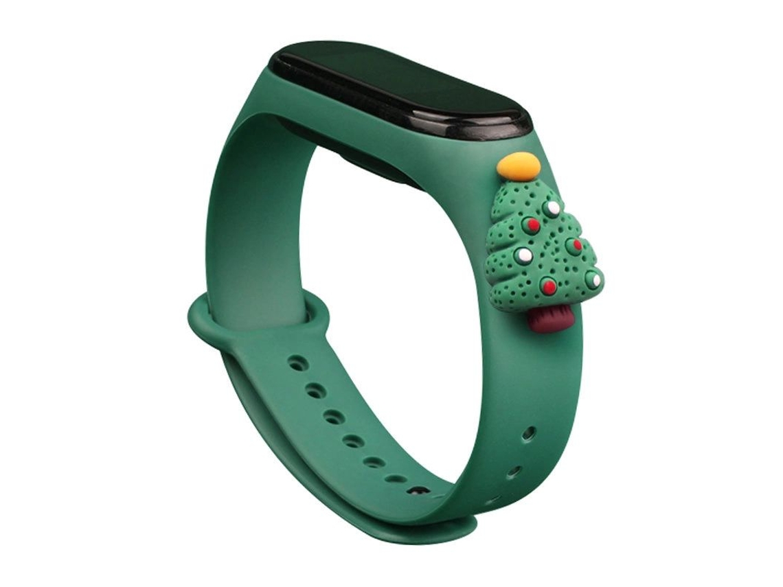 Pulseira de Natal para Xiaomi Mi Band 4/Mi Band 3 Verde Escuro