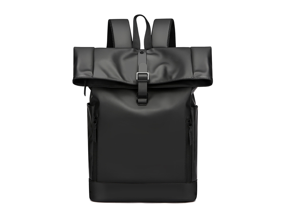 Mochila de Rolltop HENTEN HOME Impermeável para Portátil 15.6" Preto