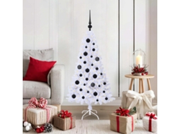 Vidaxl Árvore De Natal Artificial Branco 120 Cm Pvc E Aço