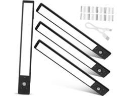 Conjunto De 4 Luzes Led Com Sensor De Movimento Para Iluminação De Móveis Internos, Luzes Automáticas.