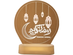 Luminária Noturna Eid Mubarak Ramadan, Luzes Led Decorativas Islâmicas