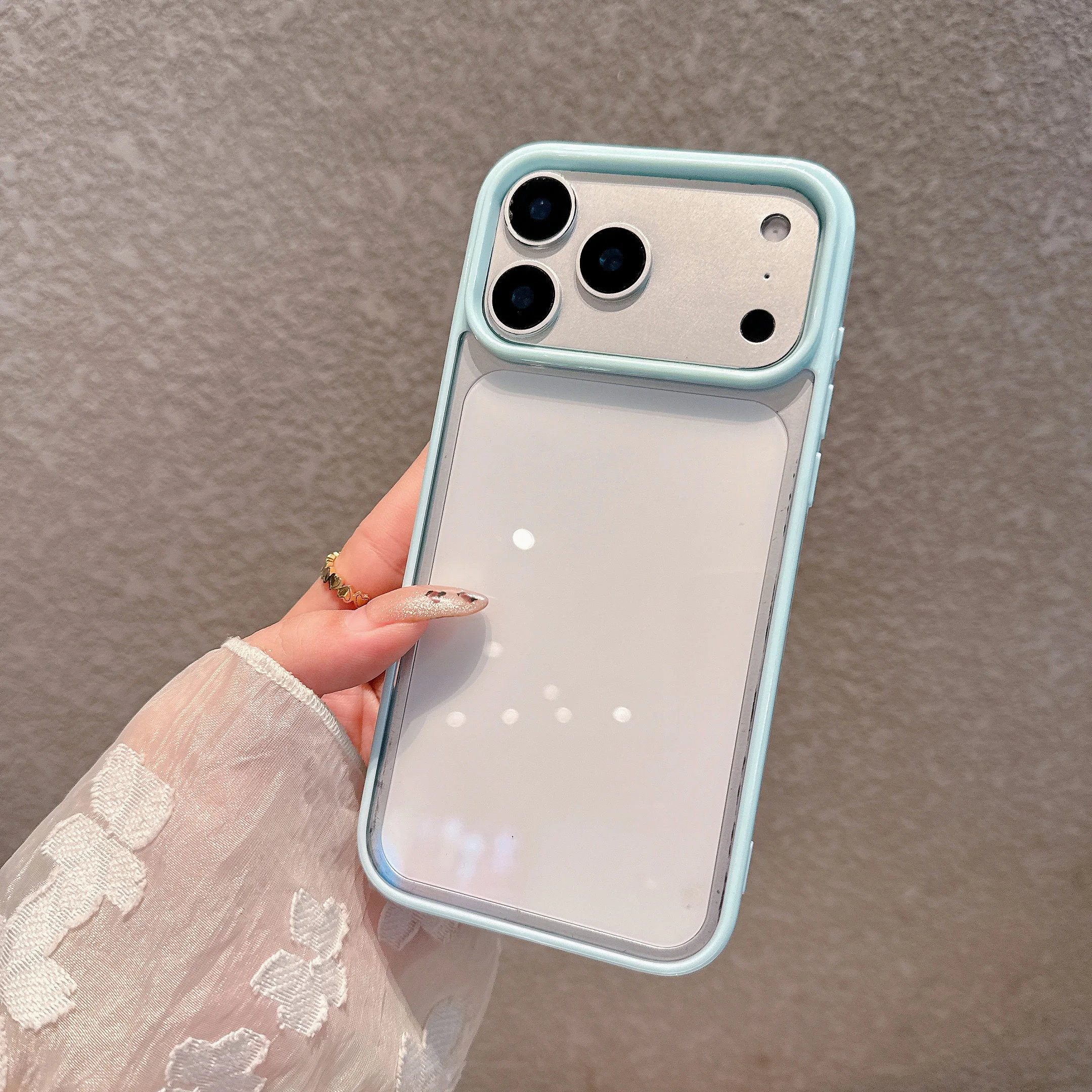 Capa Para Celular Com Moldura (iphone 14 Pro Max), Capa Protetora Transparente À Prova De Choque.