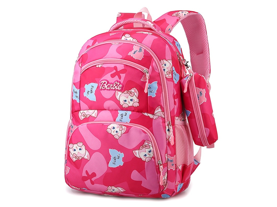 Conjunto De Mochila Escolar Infantil, 46 X 31 X 18 Cm, Portátil Até 16 Polegadas, Material Nylon, Impermeável, Com Estojo Elysve