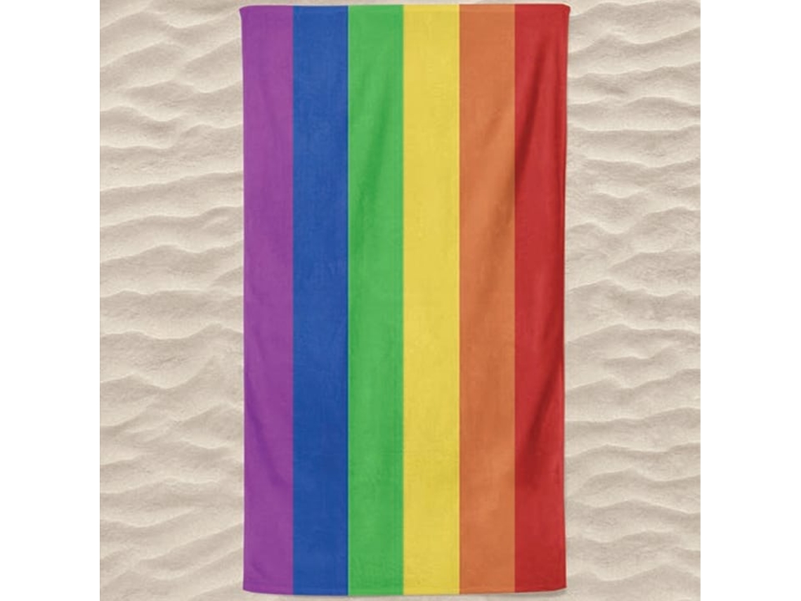 Toalha De Praia Microfibra Bandeira Lgbti