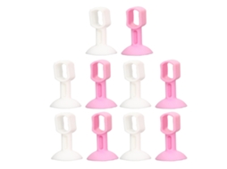 10 Peças Suportes de Porta de Lavadora Rosa Branco Borracha S/MARCA