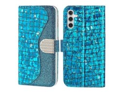 Capa De Couro Pu Com Textura De Crocodilo E Glitter Compatível Com Samsung Galaxy A54 5g