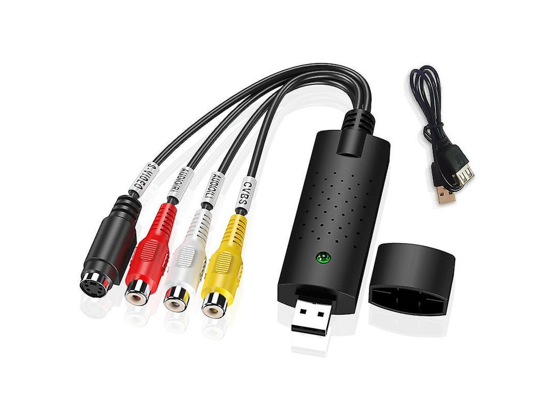 Conversor Vhs Para Digital, Placa De Captura De Áudio E Vídeo Usb Slowmoose