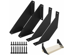Suporte de Prateleira Robusto para Prateleiras 15Cm 4 Peças NEVEANCE