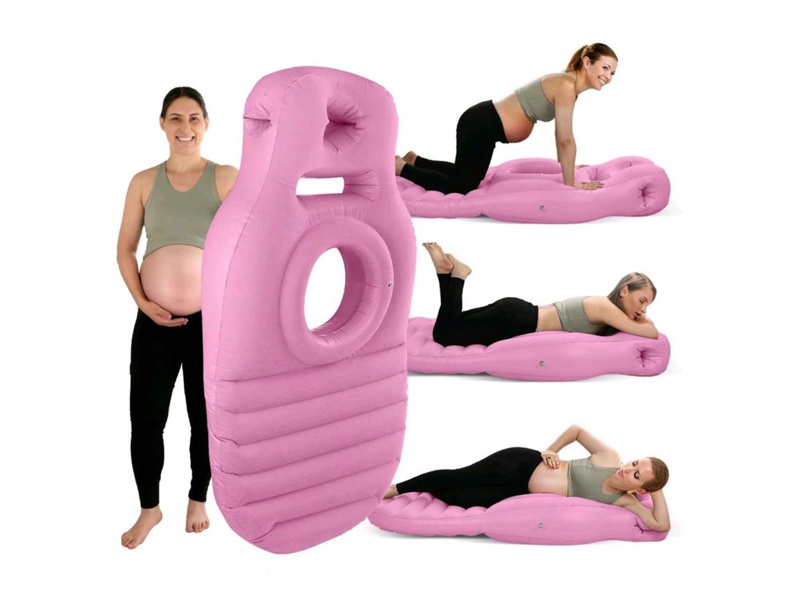 Almofada De Gravidez Ajustável Com Capa Removível, Cor Rosa Elysve
