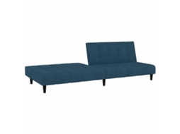 Sofá cama de 2 Lugares Veludo Azul SYFAX