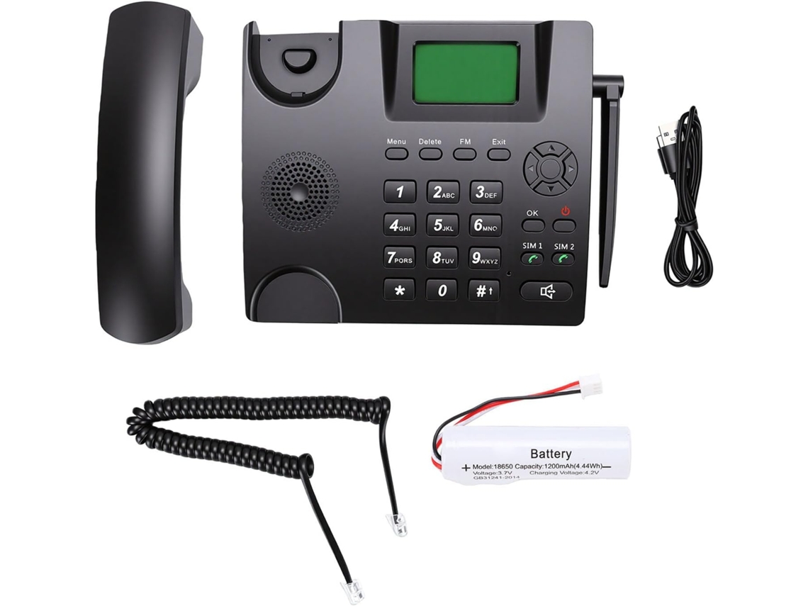 Telefone De Mesa Gsm Dual Sim Emukoep, Tela De 2,4 Polegadas, Bateria De 1200mah