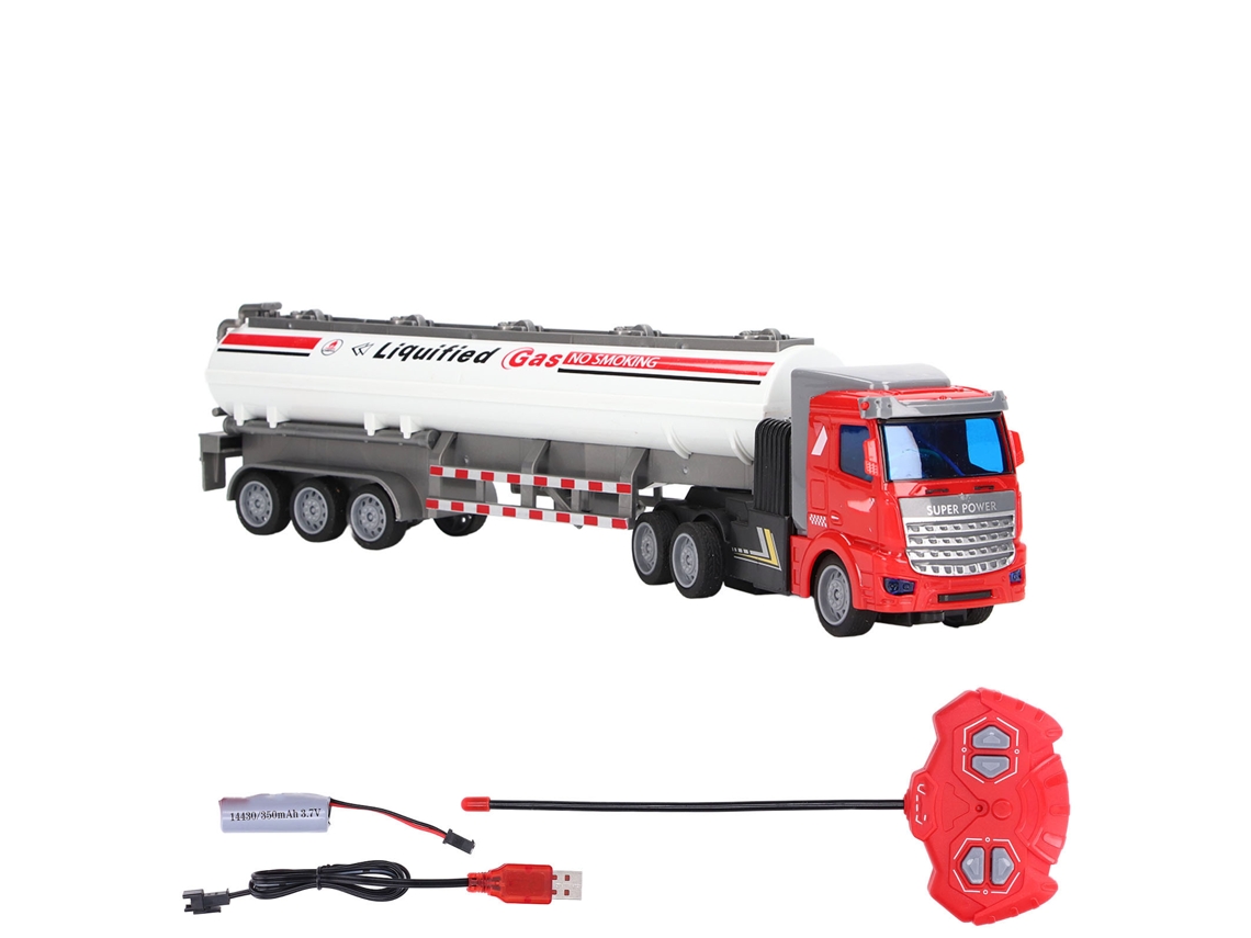 Ats camión Remolque Rc em Escala 1:48 com Movimento Total Camión Cisterna de Óleo para Crianças