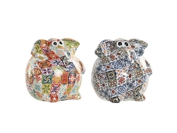Mealheiro Home Esprit Resina Elefante 11,5 X 11 X 11 Cm (2 Unidades)
