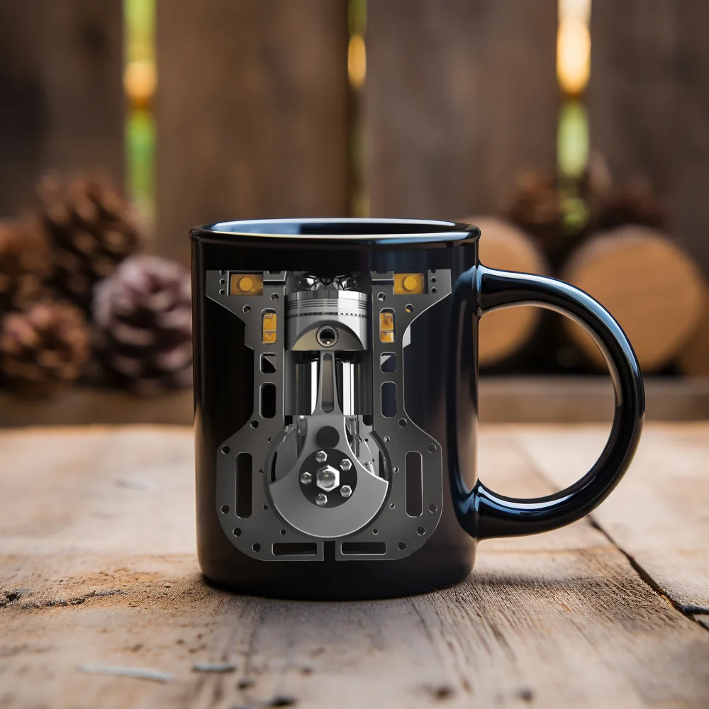(estilo 1 330ml) Caneca De Cerâmica Com Motor Mecânico, Caneca 3d Para Chá Com Leite, Caneca Criativa Para O Café Da Manhã