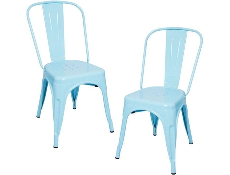 REGALOS MIGUEL - Pack 2 Cadeiras  Torix (Azul - 45 x 86 x 48 cm - Aço Reforçado) Pack 2 Cadeiras  Torix (Azul - 45 x 86 x 48 cm - Aço Reforçado)