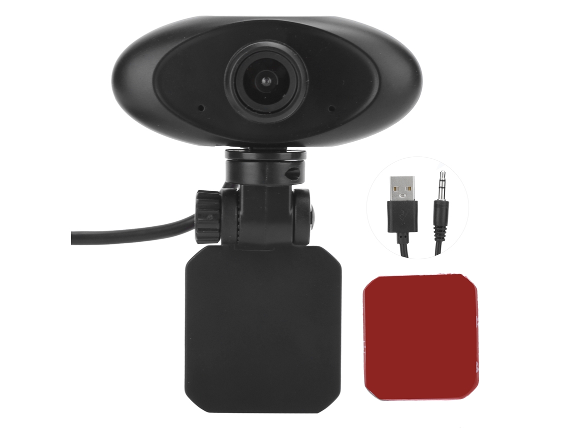 Webcam Usb Hd 720p Com Microfone Sem Driver Câmera Web Rotativa 360 Graus