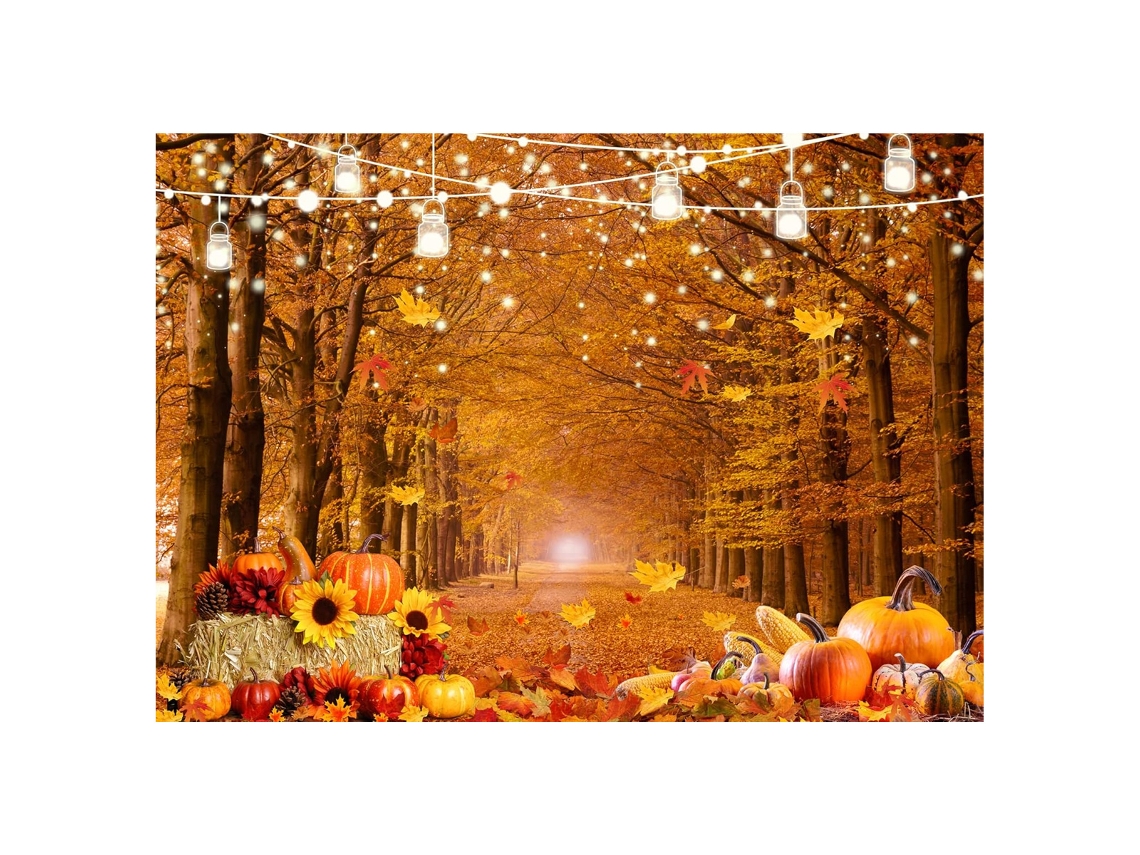 Fundo Fotográfico de Abóbora para Festas Decoração de Outono e Ação de Graças NEVEANCE
